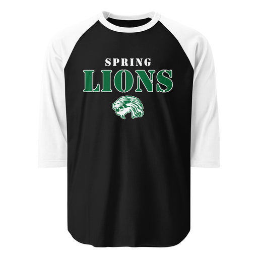 Spring High School Lions Unisex 3/4 sleeve Raglan T-shirt 222