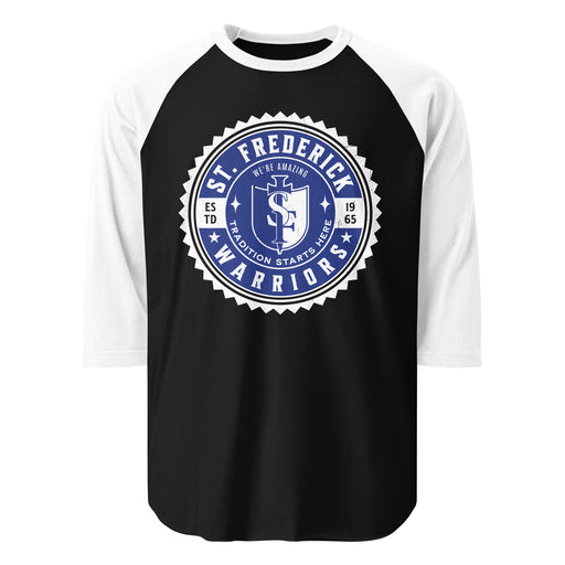 St. Frederick High School Warriors Unisex 3/4 Sleeve Raglan T-shirt 203