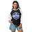 Woman wearing St. Frederick High School Warriors Unisex 3/4 Sleeve Raglan T-shirt 209