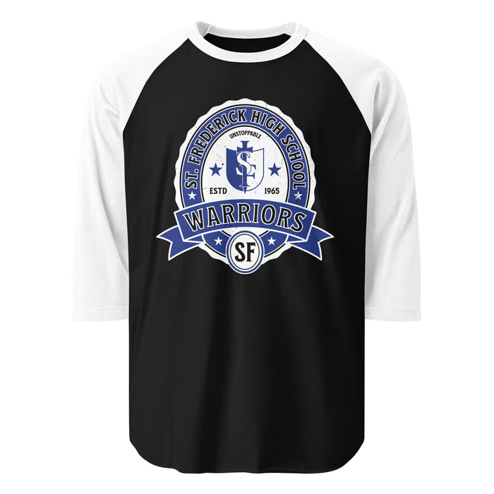 St. Frederick High School Warriors Unisex 3/4 Sleeve Raglan T-shirt 212