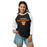 Woman wearing United High School Longhorns Unisex 3/4 sleeve Raglan T-shirt 222