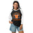 Woman wearing United High School Longhorns Unisex 3/4 sleeve Raglan T-shirt 208