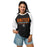 Woman wearing United High School Longhorns Unisex 3/4 sleeve Raglan T-shirt 003