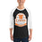 Man wearing United High School Longhorns Unisex 3/4 sleeve Raglan T-shirt 219