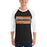 Man wearing United High School Longhorns Unisex 3/4 sleeve Raglan T-shirt 098