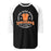 United High School Longhorns Unisex 3/4 sleeve Raglan T-shirt 206