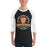 Man wearing United High School Longhorns Unisex 3/4 sleeve Raglan T-shirt 206