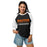 Woman wearing United High School Longhorns Unisex 3/4 sleeve Raglan T-shirt 024