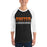 Man wearing United High School Longhorns Unisex 3/4 sleeve Raglan T-shirt 024