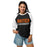 Woman wearing United High School Longhorns Unisex 3/4 sleeve Raglan T-shirt 017