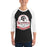 Man wearing Westfield High School Mustangs Unisex 3/4 sleeve Raglan T-shirt 219