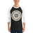 Man wearing Conroe High School Tigers Unisex 3/4 sleeve Raglan T-shirt 216