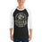 Man wearing Conroe High School Tigers Unisex 3/4 sleeve Raglan T-shirt 206