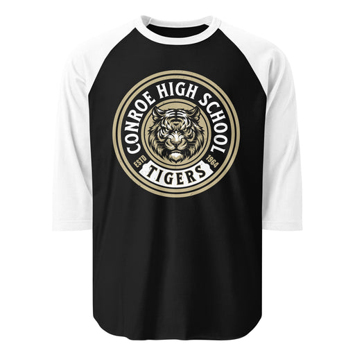 Conroe High School Tigers Unisex 3/4 sleeve Raglan T-shirt 220
