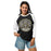 Woman wearing Conroe High School Tigers Unisex 3/4 sleeve Raglan T-shirt 220