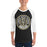 Man wearing Conroe High School Tigers Unisex 3/4 sleeve Raglan T-shirt 220