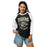 Woman wearing Conroe High School Tigers Unisex 3/4 sleeve Raglan T-shirt 213