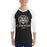 Man wearing Conroe High School Tigers Unisex 3/4 sleeve Raglan T-shirt 226