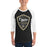 Man wearing Conroe High School Tigers Unisex 3/4 sleeve Raglan T-shirt 225