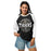 Woman wearing Conroe High School Tigers Unisex 3/4 sleeve Raglan T-shirt 218