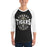Man wearing Conroe High School Tigers Unisex 3/4 sleeve Raglan T-shirt 218