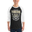 Man wearing Conroe High School Tigers Unisex 3/4 sleeve Raglan T-shirt 204