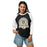 Woman wearing Conroe High School Tigers Unisex 3/4 sleeve Raglan T-shirt 212