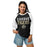 Woman wearing Conroe High School Tigers Unisex 3/4 sleeve Raglan T-shirt 017