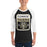 Man wearing Conroe High School Tigers Unisex 3/4 sleeve Raglan T-shirt 001