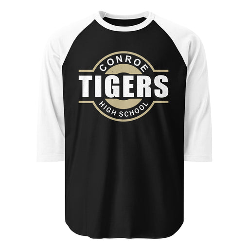 Conroe High School Tigers Unisex 3/4 sleeve Raglan T-shirt 011