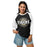 Woman wearing Conroe High School Tigers Unisex 3/4 sleeve Raglan T-shirt 011