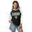 Woman wearing Conroe High School Tigers Unisex 3/4 sleeve Raglan T-shirt 049