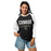 Woman wearing Conroe High School Tigers Unisex 3/4 sleeve Raglan T-shirt 003