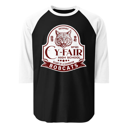 Cy-Fair High School Bobcats Unisex 3/4 sleeve Raglan T-shirt 219