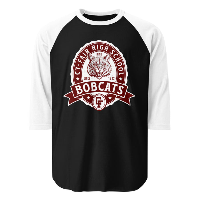 Cy-Fair High School Bobcats Unisex 3/4 sleeve Raglan T-shirt 212
