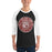 Man wearing Cy-Fair High School Bobcats Unisex 3/4 sleeve Raglan T-shirt 224