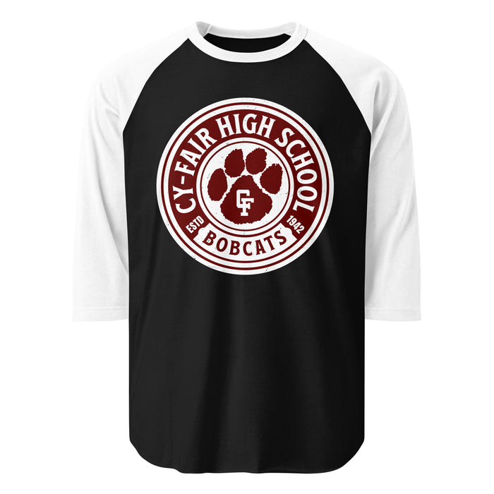 Cy-Fair High School Bobcats Unisex 3/4 sleeve Raglan T-shirt 220