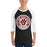 Man wearing Cy-Fair High School Bobcats Unisex 3/4 sleeve Raglan T-shirt 220