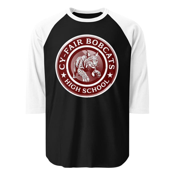 Cy-Fair High School Bobcats Unisex 3/4 sleeve Raglan T-shirt 222
