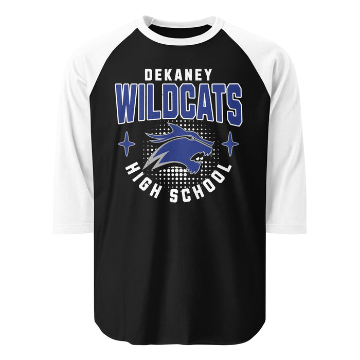 Dekaney High School Wildcats Unisex 3/4 sleeve Raglan T-shirt 204
