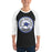 Man wearing Dekaney High School Wildcats Unisex 3/4 sleeve Raglan T-shirt 220
