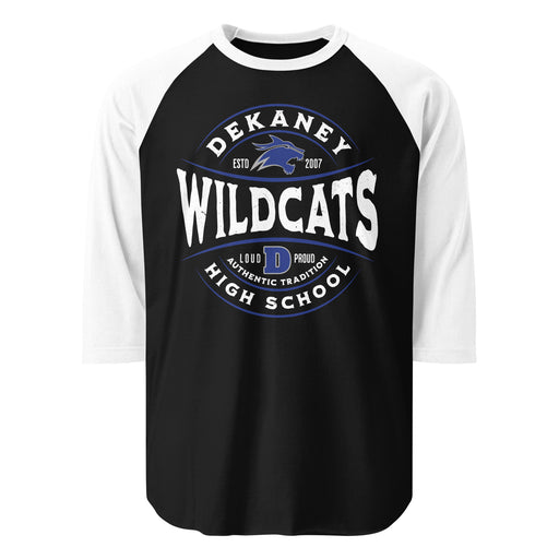 Dekaney High School Wildcats Unisex 3/4 sleeve Raglan T-shirt 218
