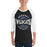 Man wearing Dekaney High School Wildcats Unisex 3/4 sleeve Raglan T-shirt 218