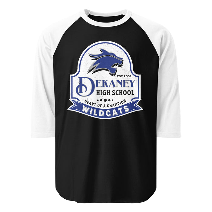 Dekaney High School Wildcats Unisex 3/4 sleeve Raglan T-shirt 219