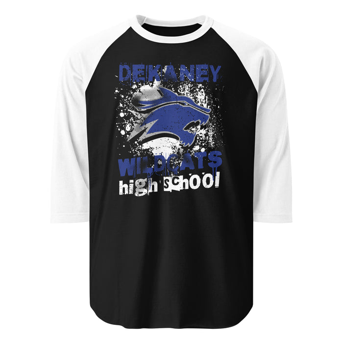 Dekaney High School Wildcats Unisex 3/4 sleeve Raglan T-shirt 205
