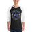 Man wearing Dekaney High School Wildcats Unisex 3/4 sleeve Raglan T-shirt 214