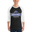 Man wearing Dekaney High School Wildcats Unisex 3/4 sleeve Raglan T-shirt 202