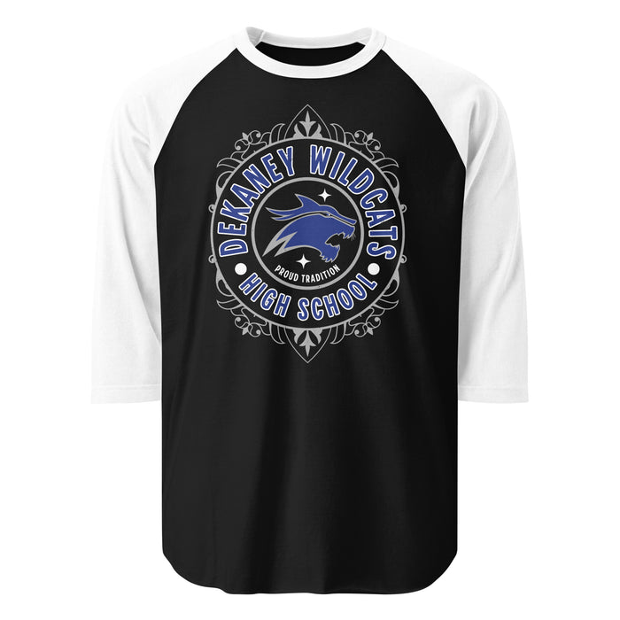 Dekaney High School Wildcats Unisex 3/4 sleeve Raglan T-shirt 227