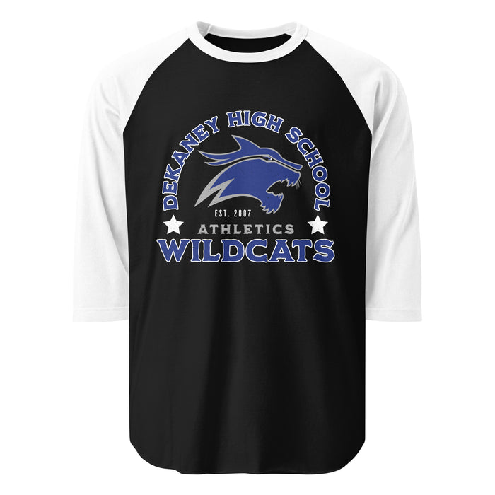 Dekaney High School Wildcats Unisex 3/4 sleeve Raglan T-shirt 208