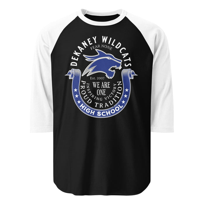 Dekaney High School Wildcats Unisex 3/4 sleeve Raglan T-shirt 229